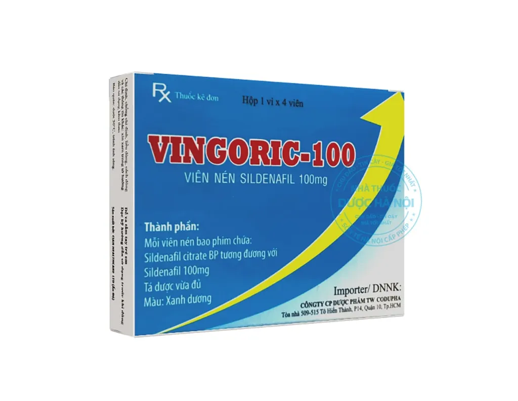 Vingoric-100 giúp cải thiện hiệu quả tình trạng rối loạn cương dương